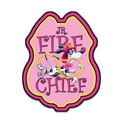 Jr FC Pink Dalmatian Plastic Clip-On Badge 