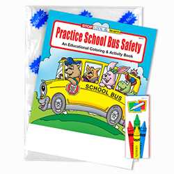 Stock Practice School Bus Safety Fun Pack paint with water, coloring and activity book, bus safety