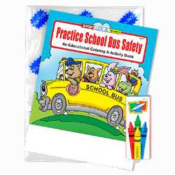 Stock Practice School Bus Safety Fun Pack paint with water, coloring and activity book, bus safety