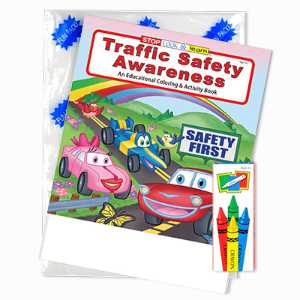 Stock Traffic Safety Awareness Fun Pack paint with water, coloring and activity book, bus safety