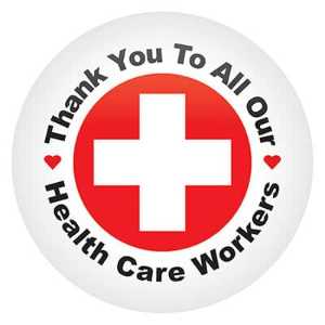 TY To All Our Health Care Workers Button buttons, support buttons, health care workers, thank you health care workers