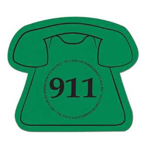 Telephone EZ Gripper Jar Opener telephone jar opener, EZ-gripper jar opener, 911 awareness giveaway, fire department promotional items, police community outreach products, EMS safety handouts, non-slip jar opener