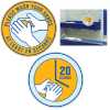Wash Your Hands Removable Clings wash your hands, Covid-19, colds, be smart, social distancing