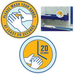 Wash Your Hands Removable Clings wash your hands, Covid-19, colds, be smart, social distancing