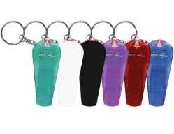 Whistle Key Light  whistle key light, safety whistle keychain, fire department giveaways, EMS promotional items, police community outreach, safety event handouts, LED key light whistle