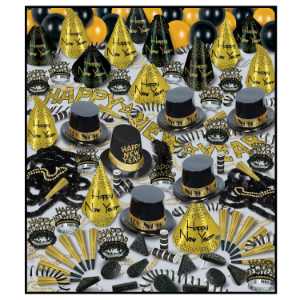 Golden Bonanza Party Assortment for 50 gold party assortment, party kit for 50, fire department event supplies, EMS community outreach, police department giveaways, kids party accessories, community celebration supplies, public-education event décor
