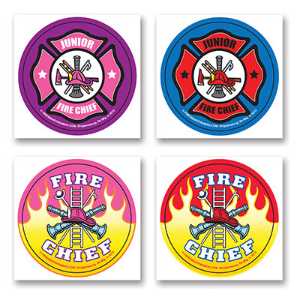 Fire Safety Fun Stickers - Fire Chief firefighting, fire safety product, fire prevention, fire safety stickers, fire prevention stickers, fire chief stickers