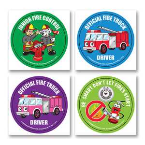Fire Safety Fun Stickers - Junior Fire Control firefighting, fire safety product, fire prevention, fire safety stickers, fire prevention stickers, junior fire control stickers, fire control stickers