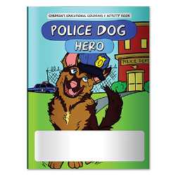 Stock Coloring Book - Police Dog Hero Police, safety product, prevention product, police officer coloring book, police activity book, stock, fire safety coloring book, police safety activity book, prevention coloring book