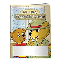 Stock Coloring Book - Bella Bear Stranger Ranger firefighting, fire safety product, fire prevention product, firefighting coloring book, firefighting activity book, fire safety coloring book, fire safety activity book, fire prevention coloring book, fire prevention activity book