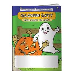 Stock Coloring Book - Halloween Safety with Gilbert the Ghost firefighting, fire safety product, fire prevention product, firefighting coloring book, firefighting activity book, fire safety coloring book, fire safety activity book, fire prevention coloring book, fire prevention activity book
