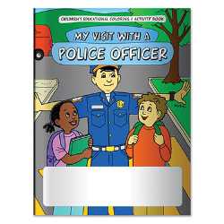 Stock Coloring Book - My Visit with a Police Officer Police, safety product, prevention product, police officer coloring book, police activity book, fire safety coloring book, police safety activity book, prevention coloring book