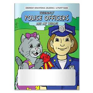 Stock Coloring Book - Friendly Police Officer are My Heroes firefighting, fire safety product, fire prevention product, firefighting coloring book, firefighting activity book, fire safety coloring book, fire safety activity book, fire prevention coloring book, fire prevention activity book