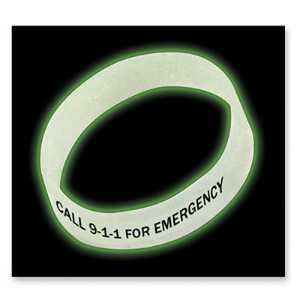 Glow In The Dark Bracelet - Adult Size firefighting, fire safety product, fire prevention, fire safety bracelet, glow in the dark bracelet, custom bracelet, firefighting bracelet