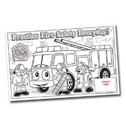 Fire Safety Color-Me Poster firefighting, fire safety, fire prevention, poster, color me, educational, safety