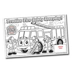 Fire Safety Color-Me Poster firefighting, fire safety, fire prevention, poster, color me, educational, safety