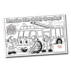 Fire Safety Color-Me Poster firefighting, fire safety, fire prevention, poster, color me, educational, safety, fire safety color-me poster, kids fire safety coloring sheet, fire department children’s handouts, EMS outreach items, police department community giveaways, fire prevention coloring poster, safety education materials for kids, first responder promotional items