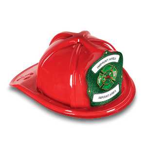 Fire Hat - Custom Green Maltese Cross Shield firefighting, fire safety product, fire prevention, plastic fire hats, fire hats, kids fire hats, junior firefighter hat, custom fire hat