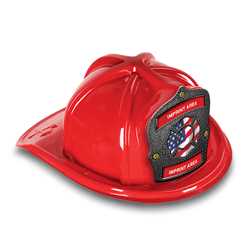 Fire Hat - Custom Patriotic Maltese Cross Shield firefighting, fire safety product, fire prevention, plastic fire hats, fire hats, kids fire hats, junior firefighter hat, custom fire hat