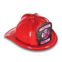 Fire Hat - Custom Pink Maltese Cross Shield firefighting, fire safety product, fire prevention, plastic fire hats, fire hats, kids fire hats, junior firefighter hat, custom fire hat