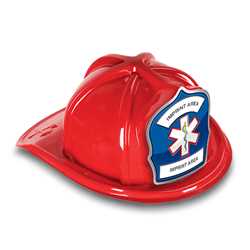 Fire Hat - Custom Star of Life Shield firefighting, fire safety product, fire prevention, plastic fire hats, fire hats, kids fire hats, emt fire hat, emt hat, junior emt, junior emt hat