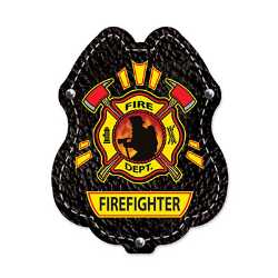 Firefighter Plastic Clip-On Badge fire fighting, fire safety product, fire prevention, plastic fire badge, fire fighting badge