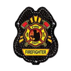 Firefighter Plastic Clip-On Badge fire fighting, fire safety product, fire prevention, plastic fire badge, fire fighting badge