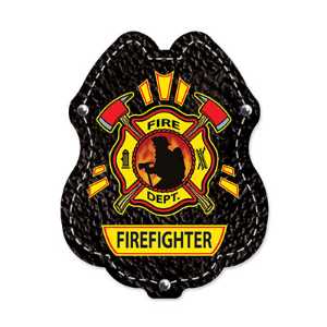 Firefighter Plastic Clip-On Badge fire fighting, fire safety product, fire prevention, plastic fire badge, fire fighting badge