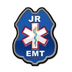 Junior EMT Plastic Clip-On Badge EMT badge, kids EMT badge, junior EMT badge, EMT plastic badge, fire prevention products, fire safety products, fire fighting