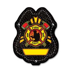 Imprinted Maltese w/Axe Plastic Clip-On Badge firefighting, fire safety product, fire prevention, plastic fire badge, firefighting badge, maltese badge