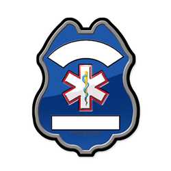 Imprinted Star of Life Plastic Clip-On Badge firefighting, fire safety product, fire prevention, plastic fire badge, firefighting badge, EMT badge