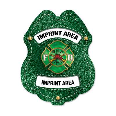 IS12 - Imprinted Green Maltese Cross Sticker Badge