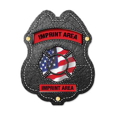 IS13 - Imprinted Patriotic Maltese Cross Sticker Badge