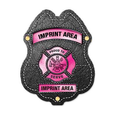 IS14 - Imprinted Pink Maltese Cross Sticker Badge