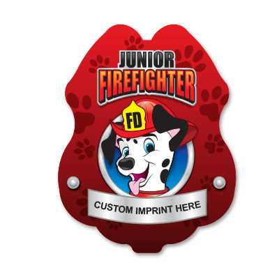 IS15 - Imprinted Red Dalmatian Sticker Badge