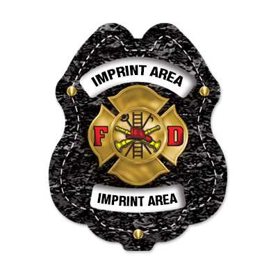 IS19 - Imprinted Black & Gold Maltese Cross Sticker Badge