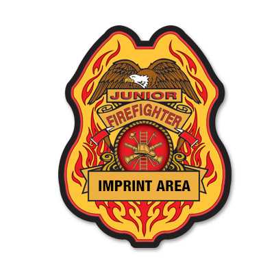 IS24 - Imprinted Jr. FF w/Eagle Sticker Badge