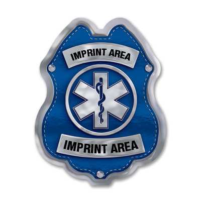 IS49 - Imprinted Jr Paramedic Blue and Silver Sticker Badge