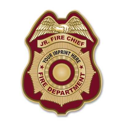 IS62 - Imprinted Burgundy and Gold Seal Sticker Badge