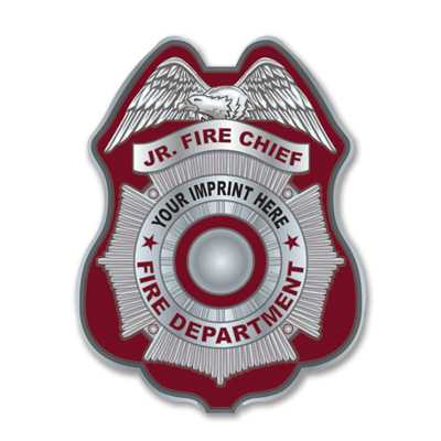 IS63 - Imprinted Burgundy and Silver Seal Sticker Badge
