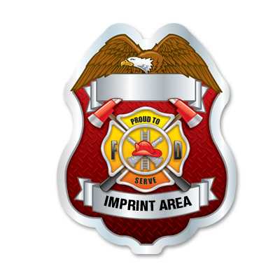 IS8 -  Imprinted Proud To Serve Silver Sticker Badge