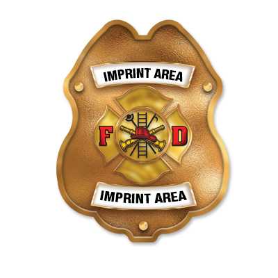 IS9 - Imprinted Gold Maltese Cross Sticker Badge