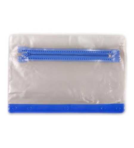Clear with Blue Trim